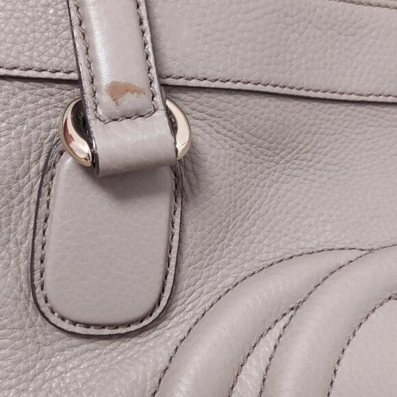 GUCCI Soho Gray Beige Leather - Handbag 569-080525 - Picture 7 of 9